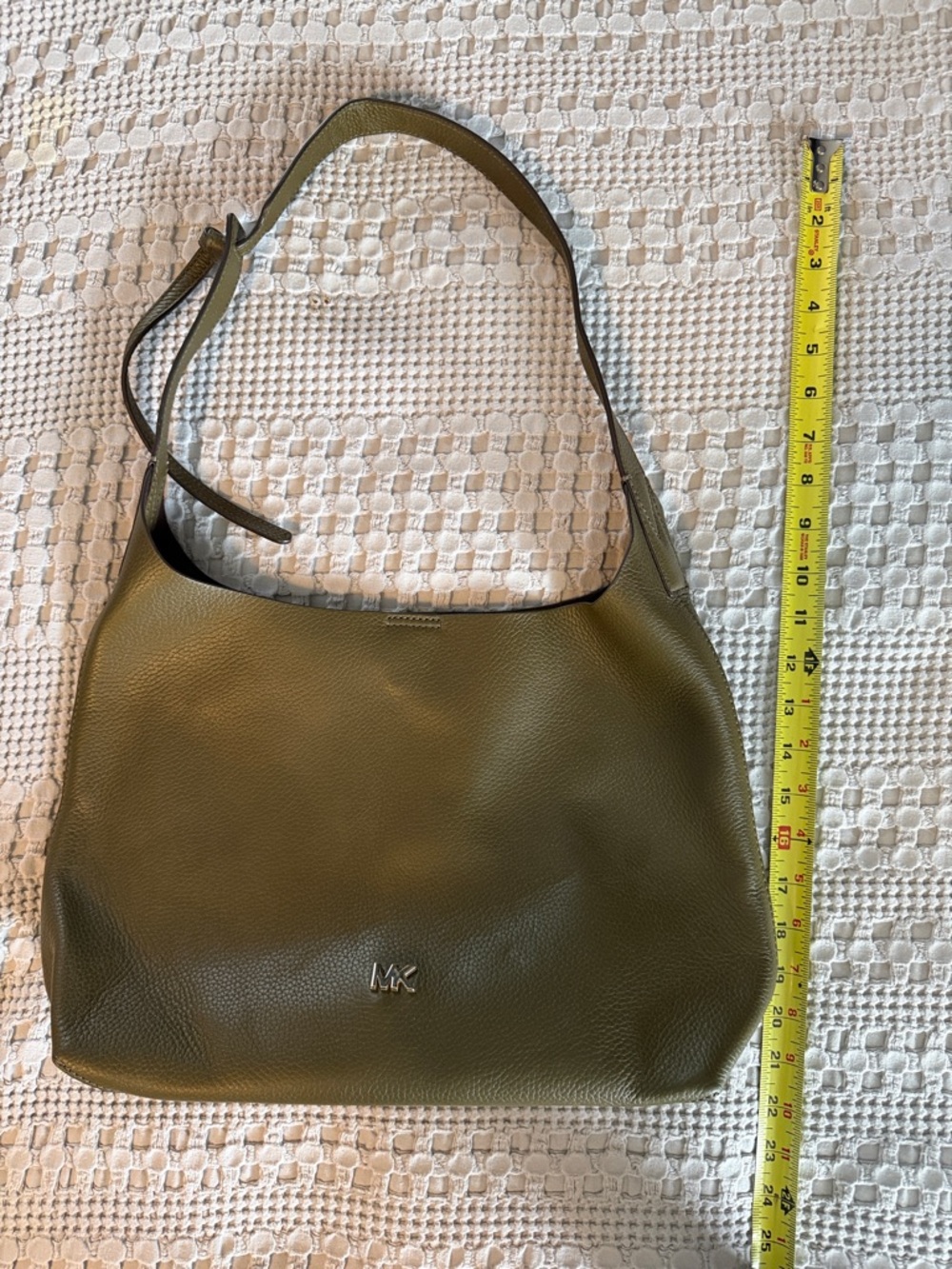 Michael Kors Olive Pebbled Leather Shoulder Hobo - Picture 3 of 7